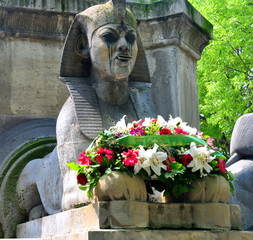 Paris - Sphinx am Fontaine du Palmier auf dem Place du Châtelet