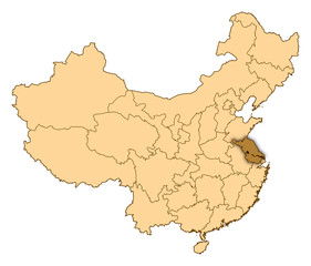 Map - China, Jiangsu