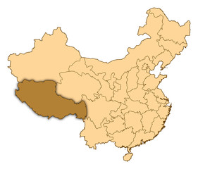 Map - China, Tibet