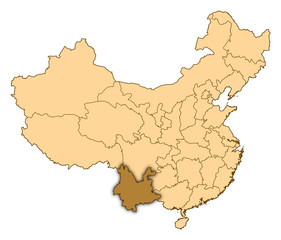 Map - China, Yunnan