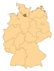 Map - Germany, Hamburg