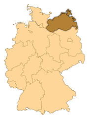 Map - Germany, Mecklenburg-Vorpommern