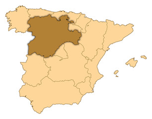 Map - Spain, Castile and León