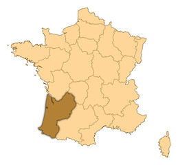 Map - France, Aquitaine