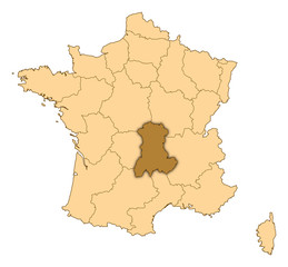 Map - France, Auvergne