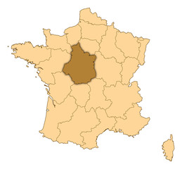 Map - France, Centre