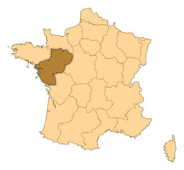 Map - France, Pays de la Loire