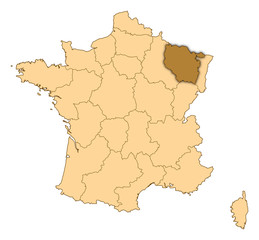 Map - France, Lorraine