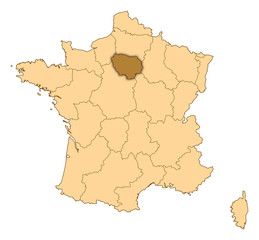 Map - France, Île-de-France