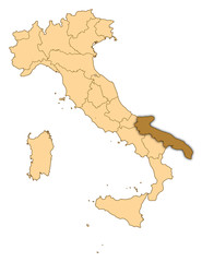 Map - Italy, Apulia
