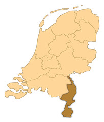 Map - Netherlands, Limburg