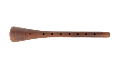 Zurna isolated on white. East wind musical instrument.