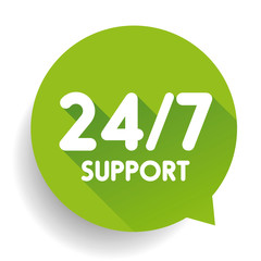 Blue 24/7 Support button