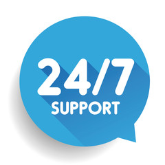 Blue 24/7 Support button