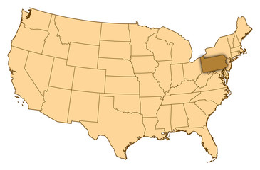 Map - United States, Pennsylvania