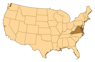 Map - United States, Virginia