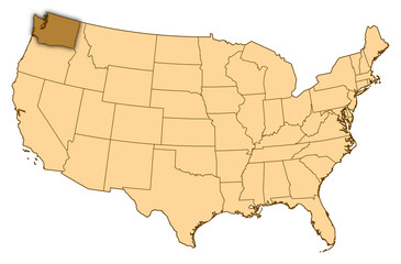 Map - United States, Washington