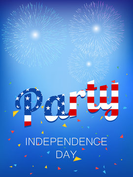 4th of July vector illustration. Independence Day illustration.. Web banner