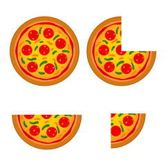 Delicious Italian Pizza in Whole And Sliced