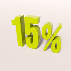 Percentage sign, 15 percent