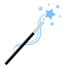 Magic wand on white background