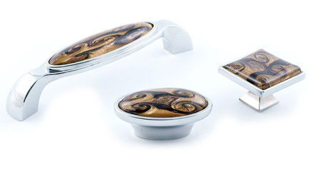 furniture accessories: Stylish door handles on a white background