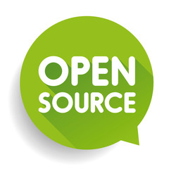 Open Source button vector