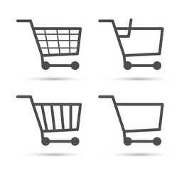 Shopping cart design. commerce and store icon, graphic vector