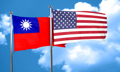 Taiwan flag, 3D rendering