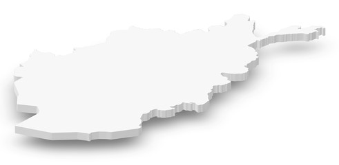 Obraz premium Map - Afghanistan - 3D-Illustration