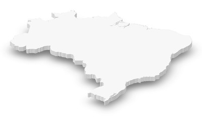 Map - Brazil - 3D-Illustration