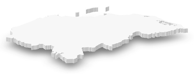 Map - Honduras - 3D-Illustration