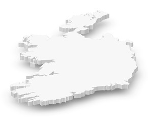 Map - Ireland - 3D-Illustration