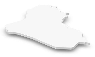 Map - Iraq - 3D-Illustration