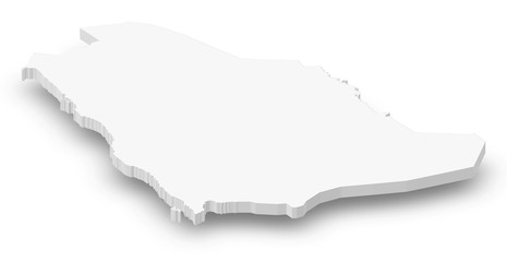Map - Saudi Arabia - 3D-Illustration