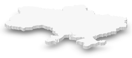 Map - Ukraine - 3D-Illustration