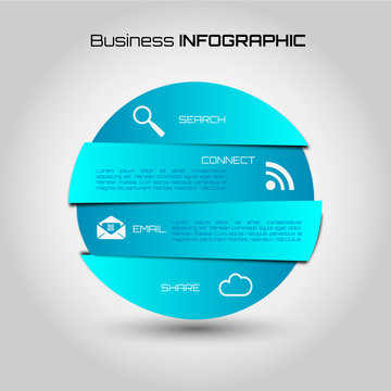Circle Business Infographic vector