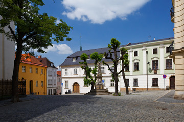 Fototapeta na wymiar Streets in the old town of Olomouc, Czech Republic.