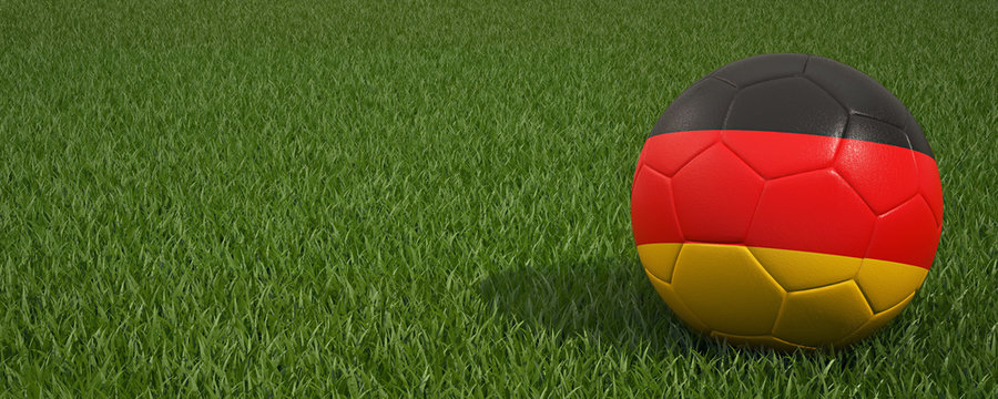 Ball On Grass Of Stadium