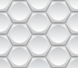 White Geometric Seamless Pattern #Vector Background