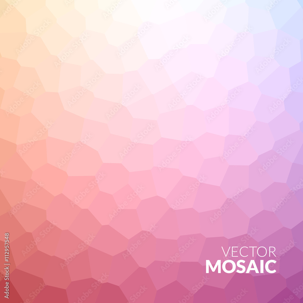 Wall mural Abstract colorful voronoi mosaic wallpaper texture in vector