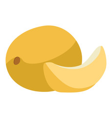 The fruit and a slice of melon. For your convenience, each significant element is in a separate layer