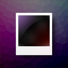 Realistic photo frame on geadient background, isolated