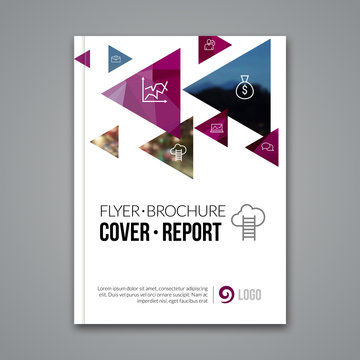 Cover report colorful pilygonal geometric prospectus design background, cover flyer magazine, brochure book cover template layout, vector illustration