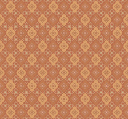 Abstract checkered geometric pattern. Floral oriental ethnic ornament 