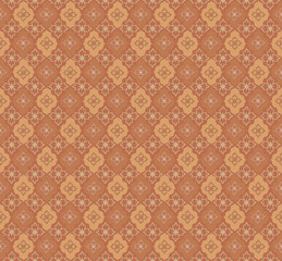 Abstract checkered geometric pattern. Floral oriental ethnic ornament 