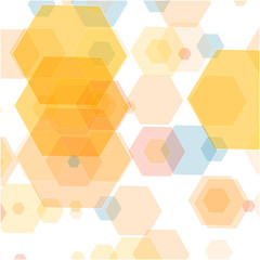 Abstract vector hexagonal background design