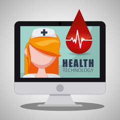 Health care design. technology icon. isolated illustration, vect