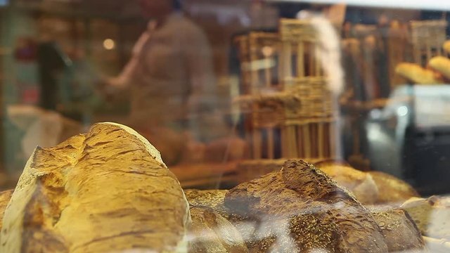 Fresh bread in a basket