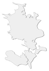 Obraz premium Map - Zealand (Danmark)